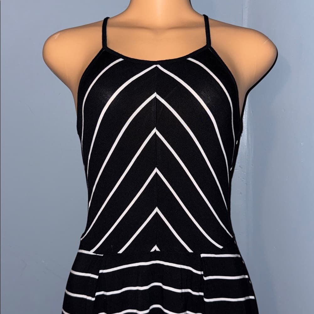Black and White Stripe Dress