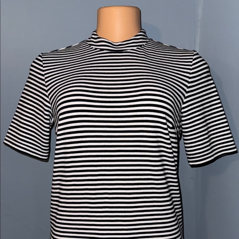 Classic Striped T-Shirt Dress - Size Medium