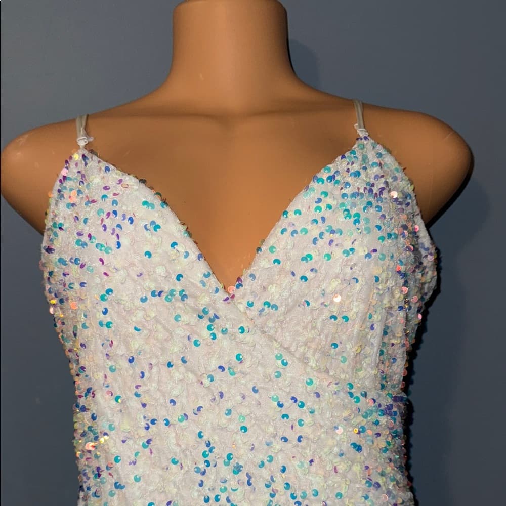 Elegant Sequin Spaghetti Strap Dress