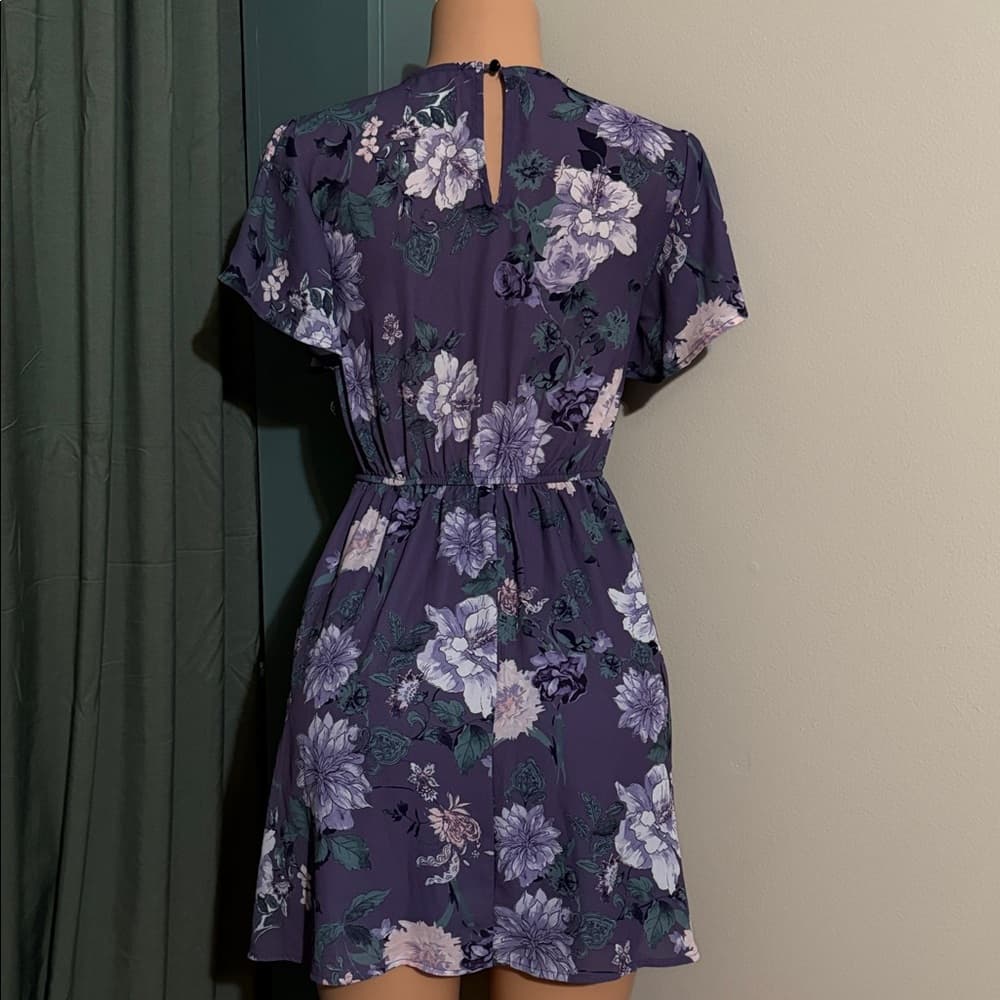 Miami Purple Floral Mini Dress