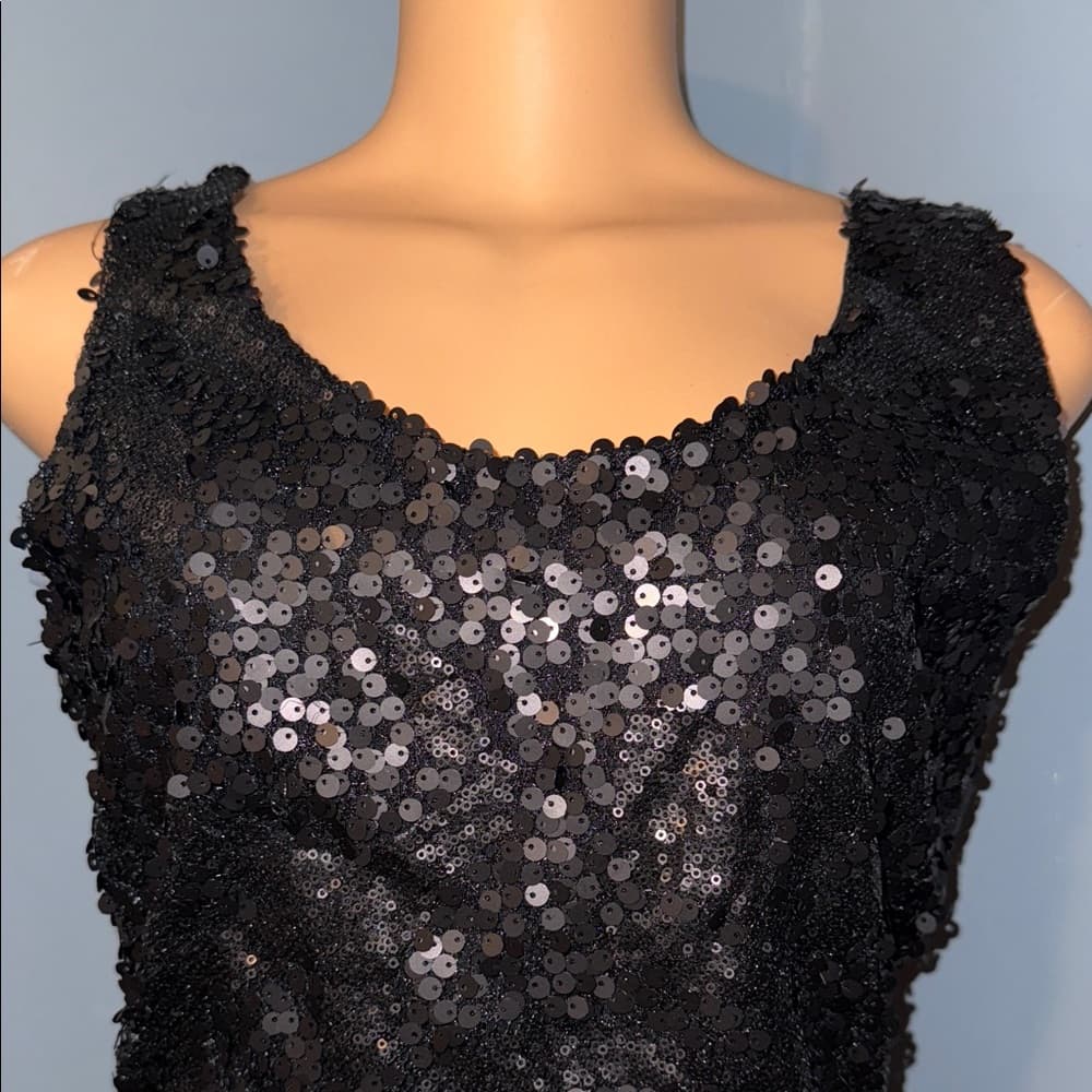 Glamorous Black Sequin Mini Dress