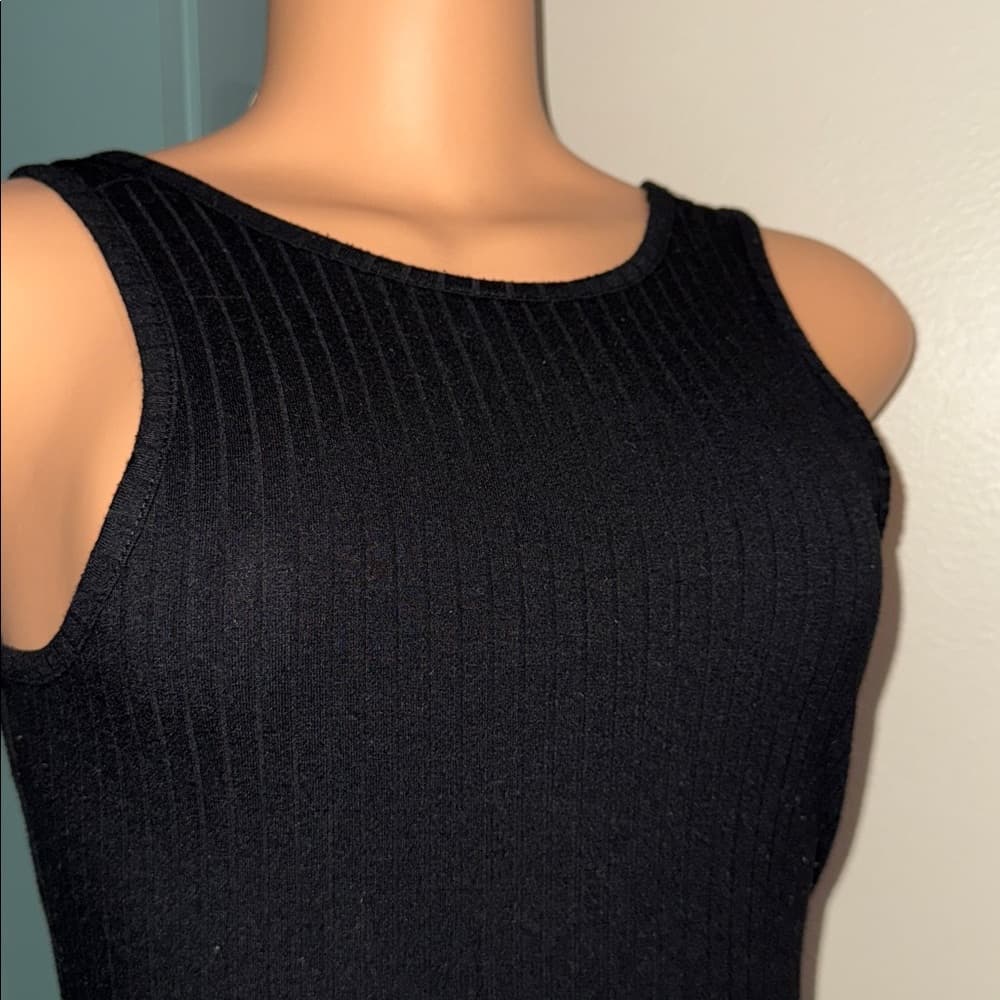 Black lined tank top dress
