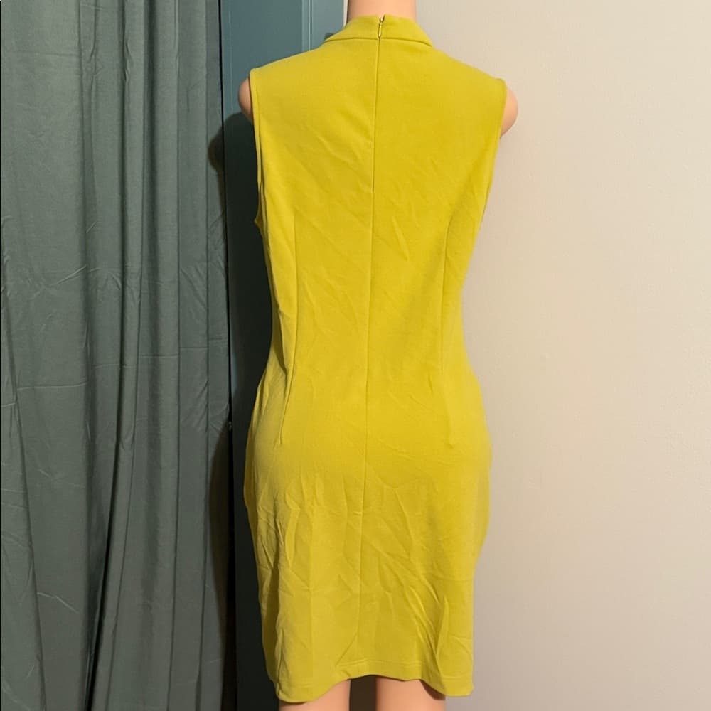 Sharagano Sleeveless Lime Mini Dress