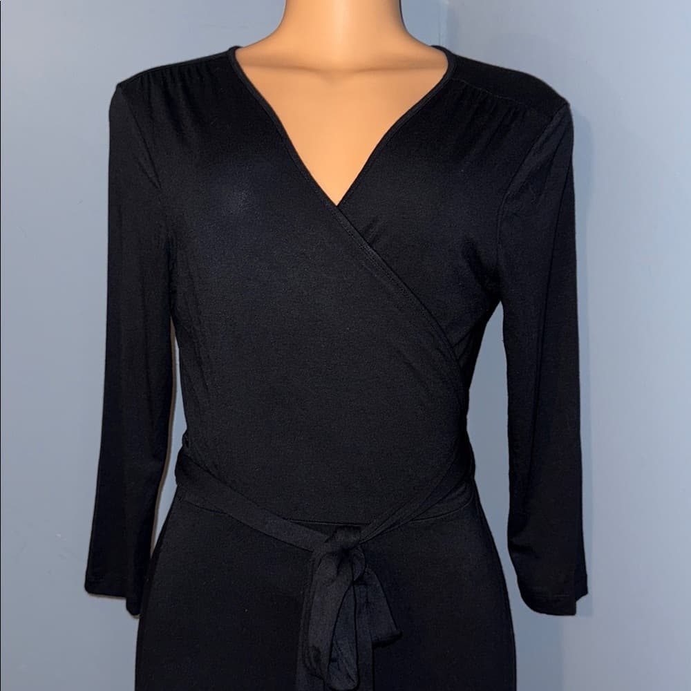 Elegant Banana Republic Black Wrap Dress -Size medium