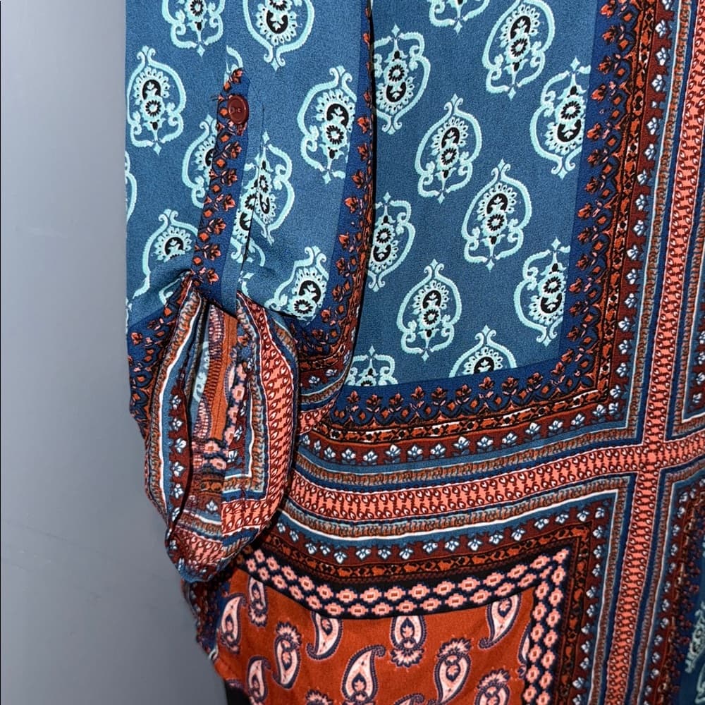 Boho Patchwork Blouse, Size small