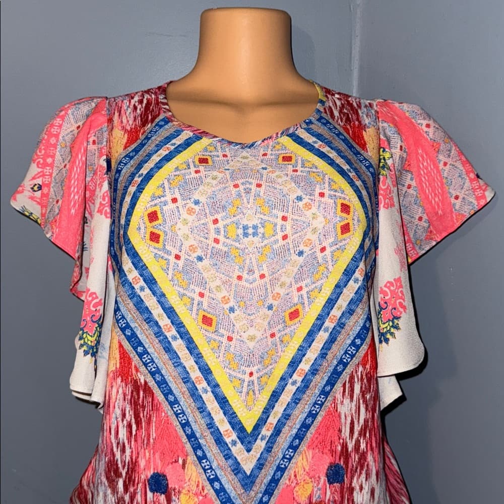 GB Colorful Patterned Blouse - Size XS