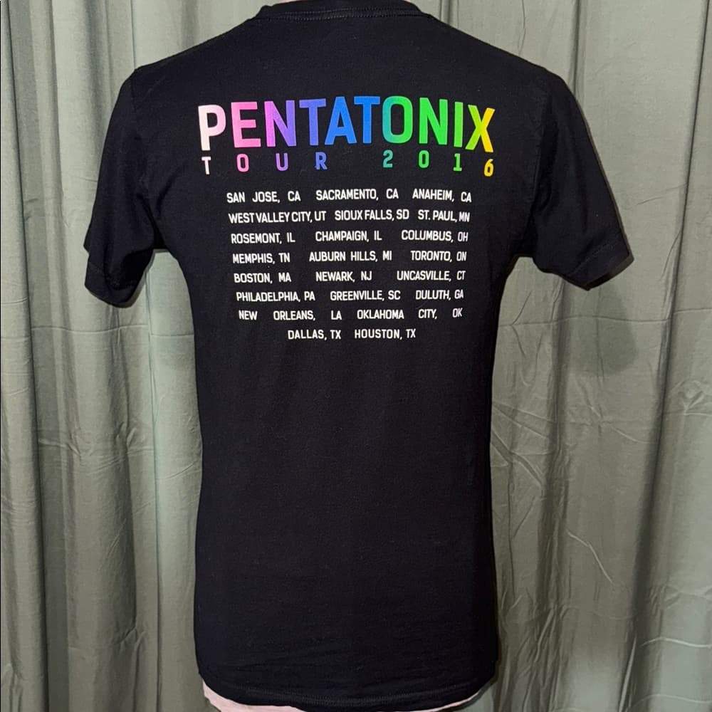 Tultex Black Pentatonix Tour 2016 Tee