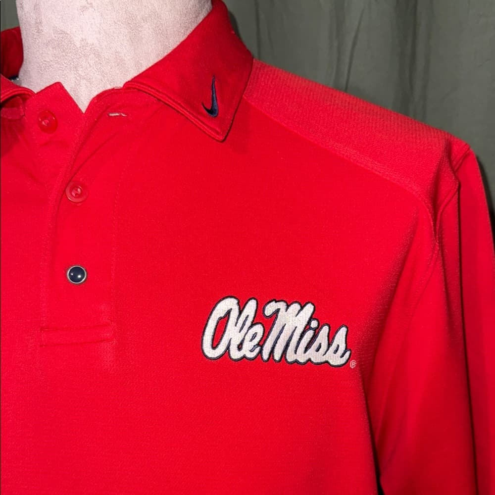 Nike Red Ole Miss Polo Shirt