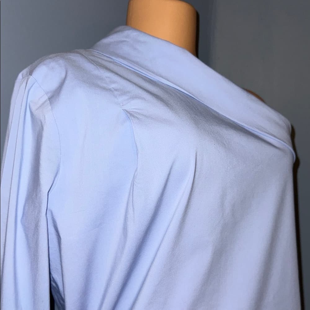 Banana Republic Light Blue Asymmetrical Blouse - Size 6