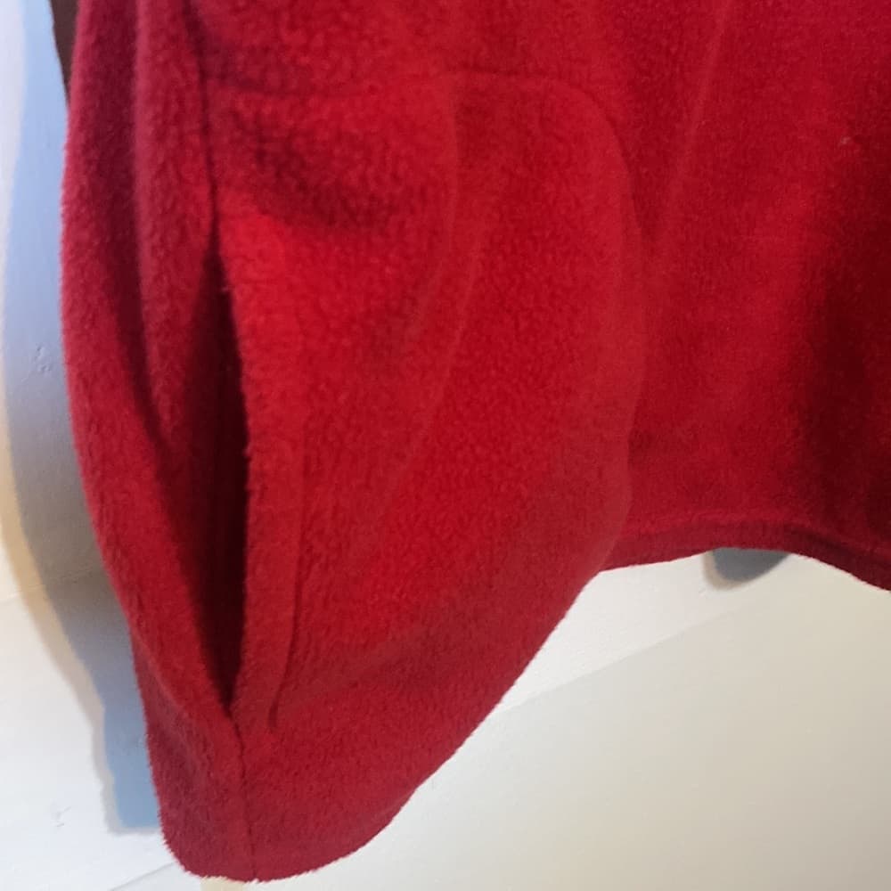 Red fleece quart zip Georgia pullover