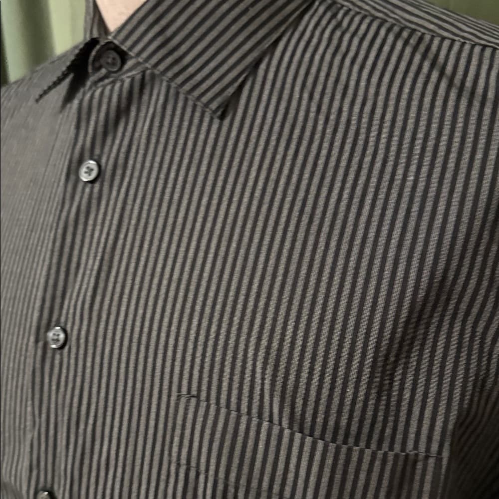 Calvin Klein Men's Black Pinstripe Shirt