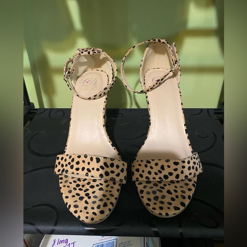 Leopard print heels
