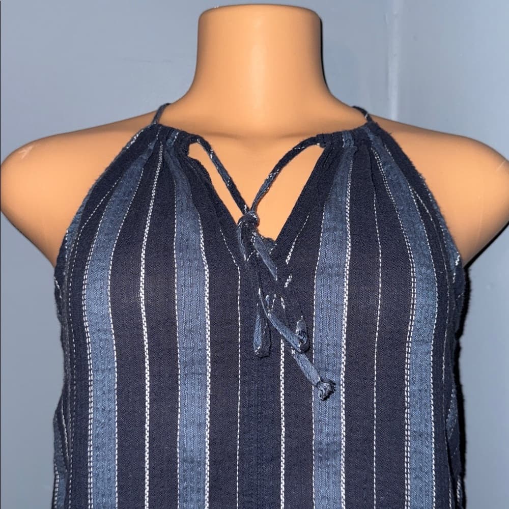 LOFT Chic Striped Halter Top, Size XXSP