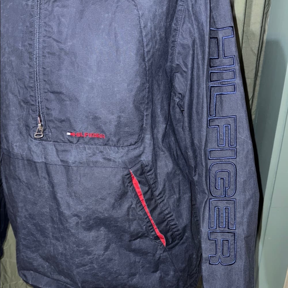 Tommy Hilfiger Dark Blue Anorak with Red Details