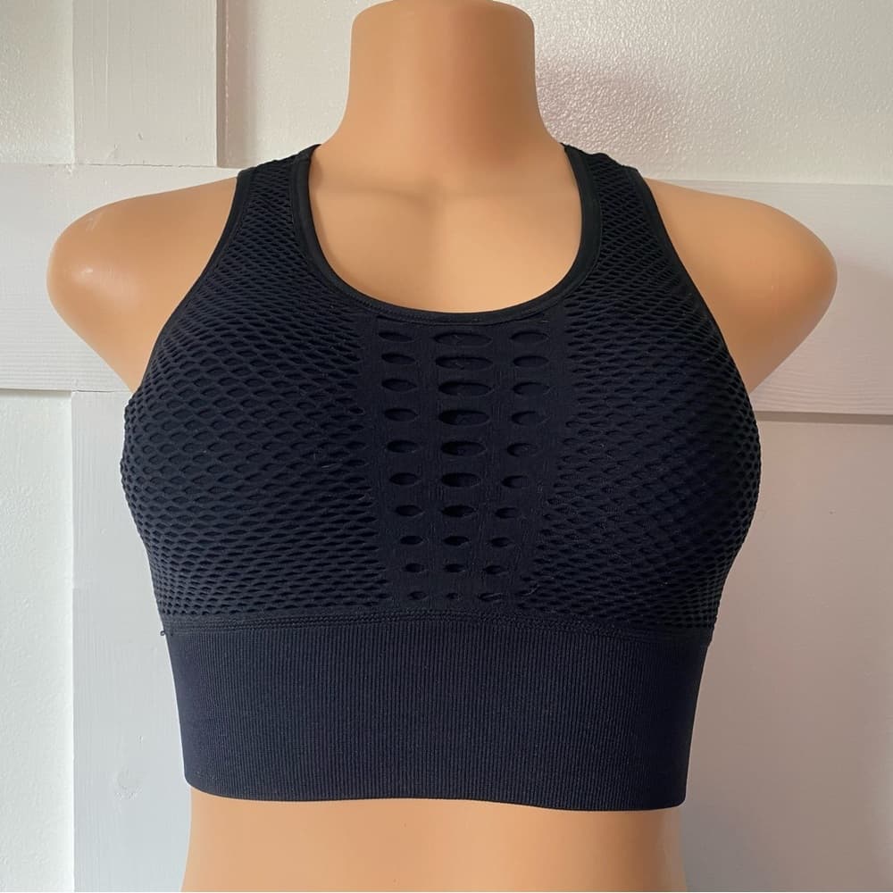 Black Net Sports Bra*