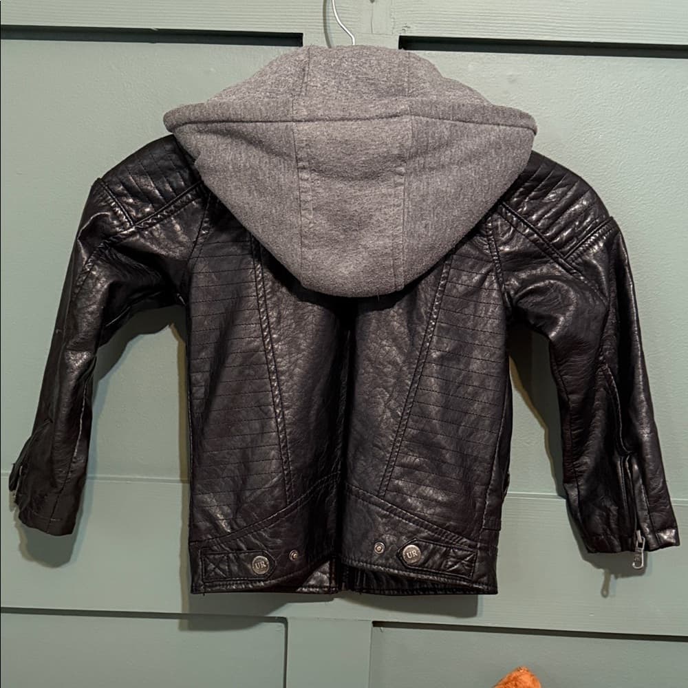 Urban Republic Black Jacket with Gray Hood