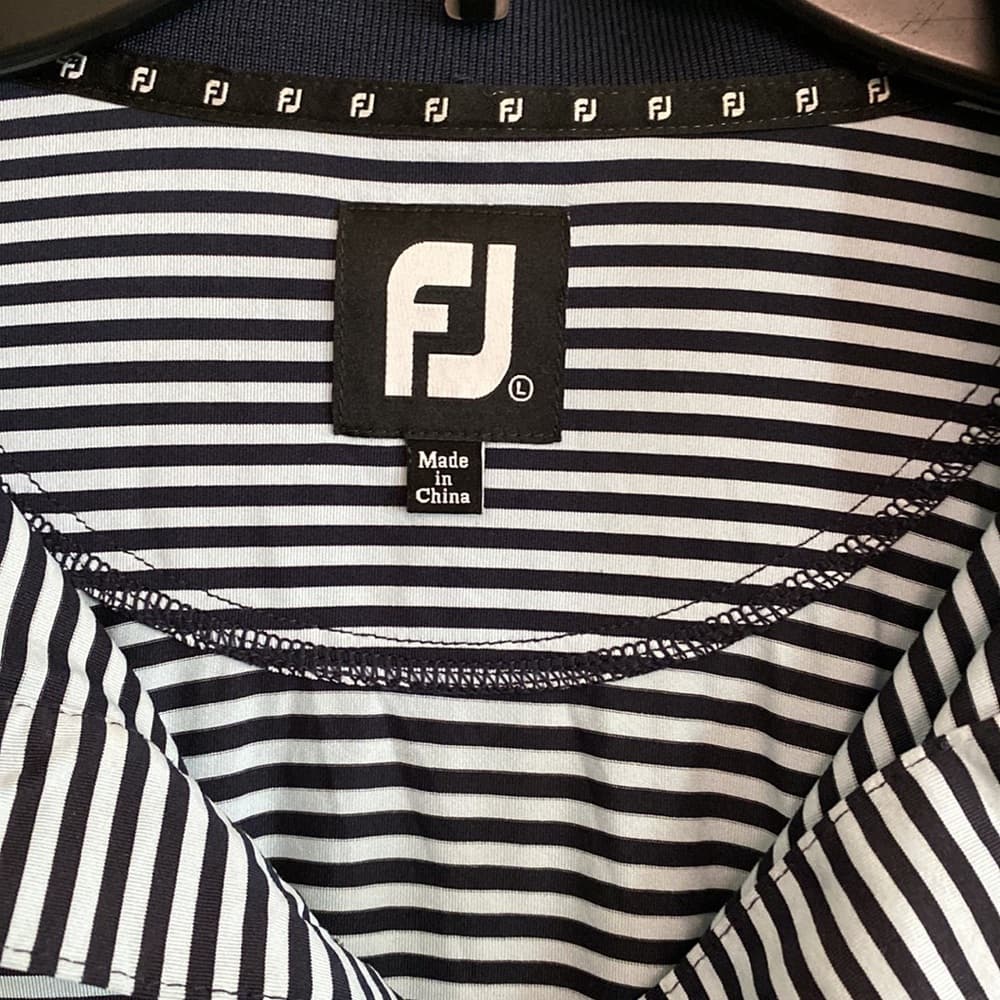 Foot Joy Comanche Trace striped golf polo shirt