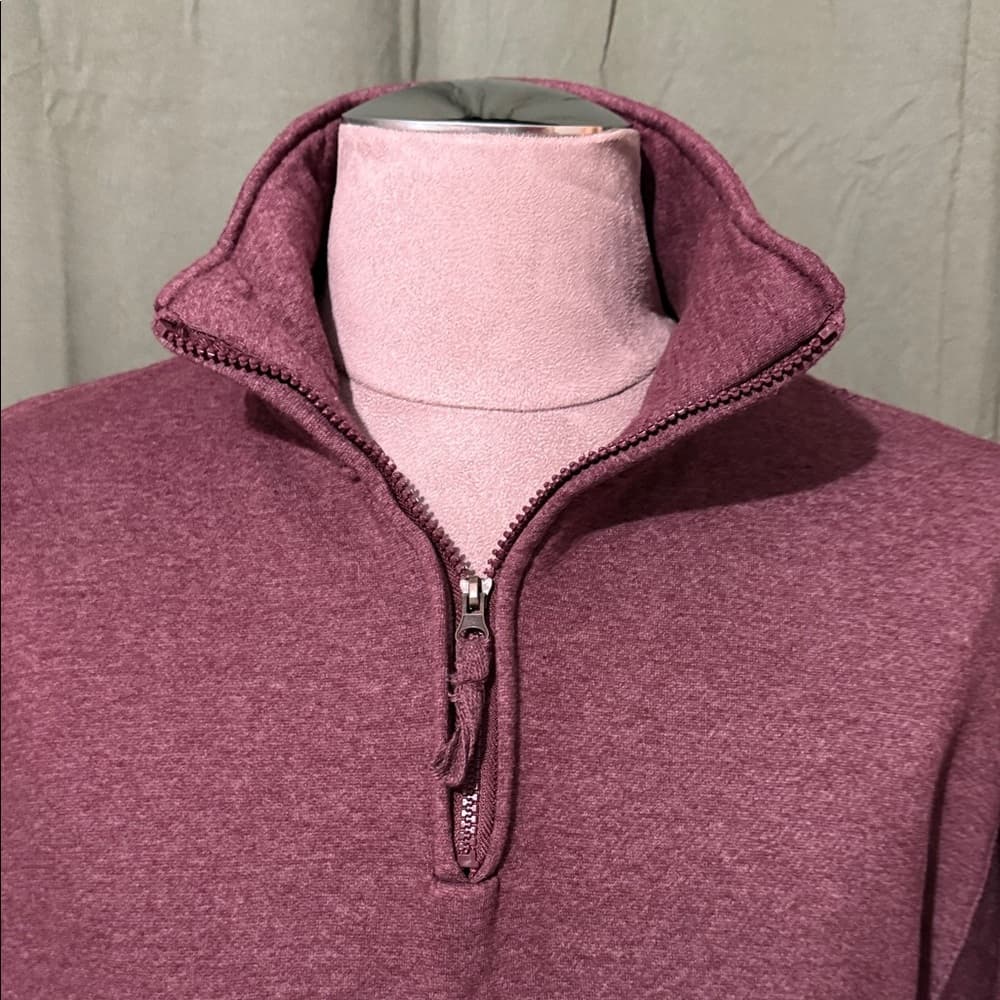 Exist Men's Maroon Zip-Up Sweater