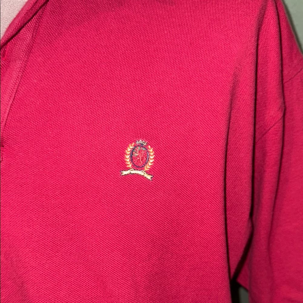 Tommy Hilfiger Red Polo with Blue Accents