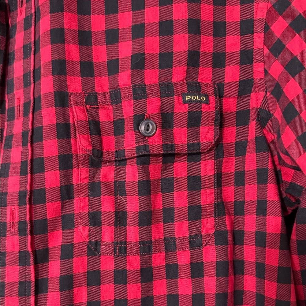 Polo by Ralph Lauren Red and Black Checkered Shirt