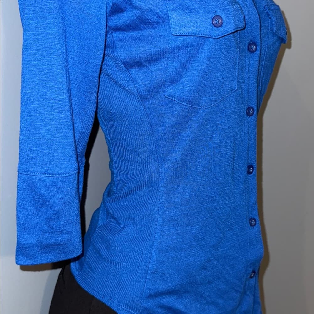 Candie's Royal Blue Button-Up Blouse - Size Small