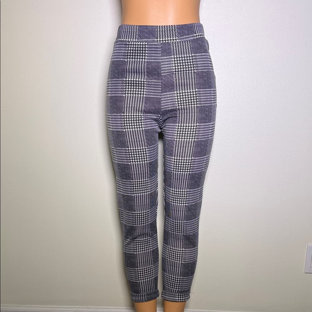 Plaid High-Waisted Women's Pants