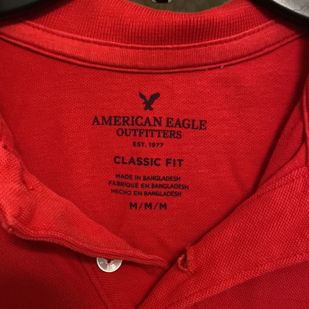 Red classic fit polo shirt*