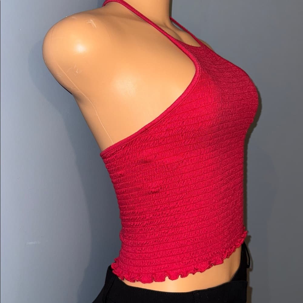 Fiore Red Halter Top - Size Medium