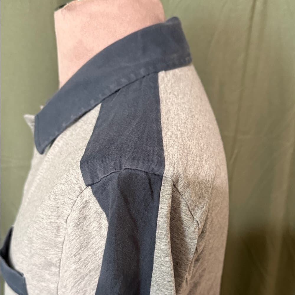 Men's Gray & Navy Polo Shirt