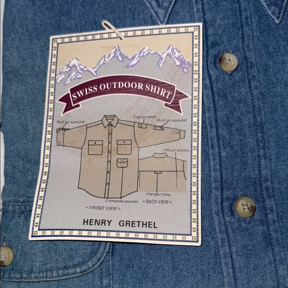 Henry Grethel Blue Casual Button Down Shirt