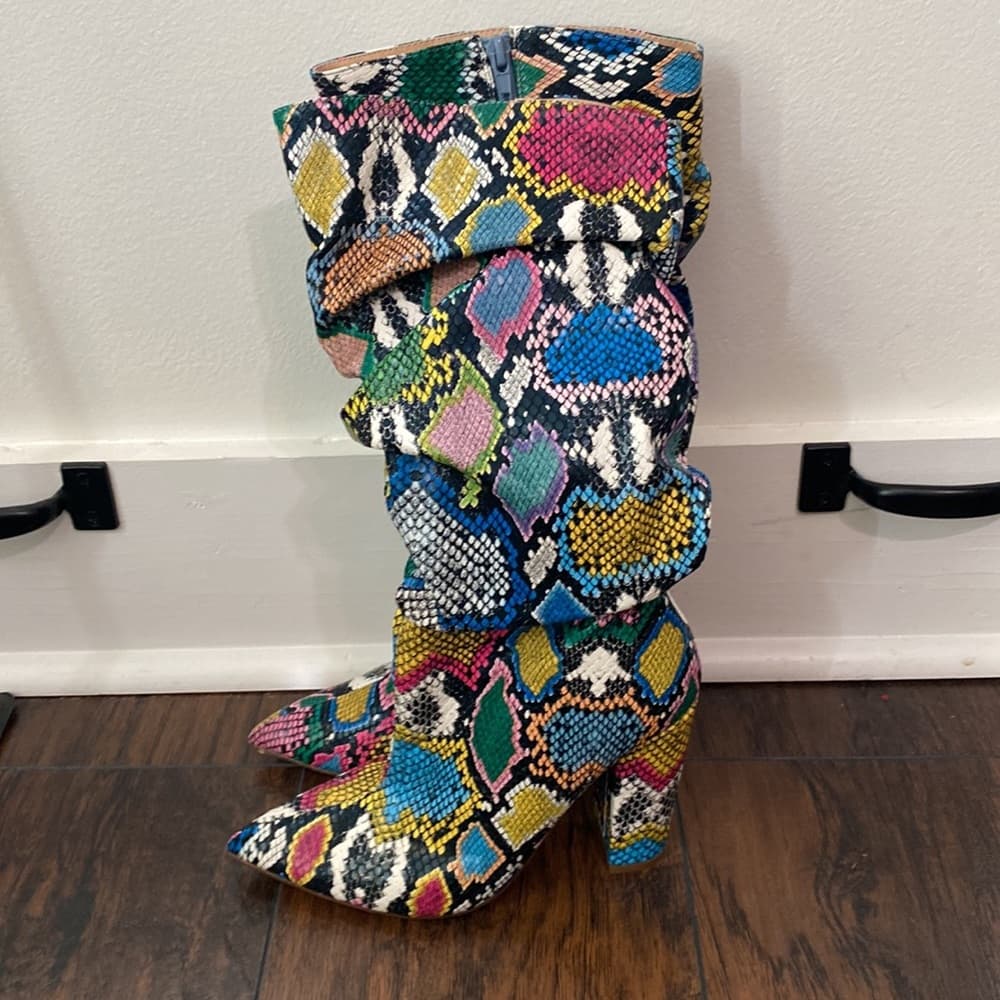 Liliana Hariot Rainbow Slouchy Boots Size 6