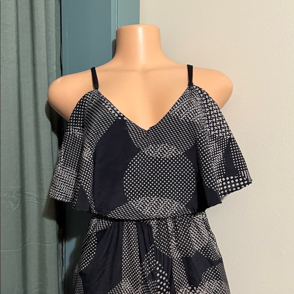 Chic Black and Gray Women's Jumpsuit