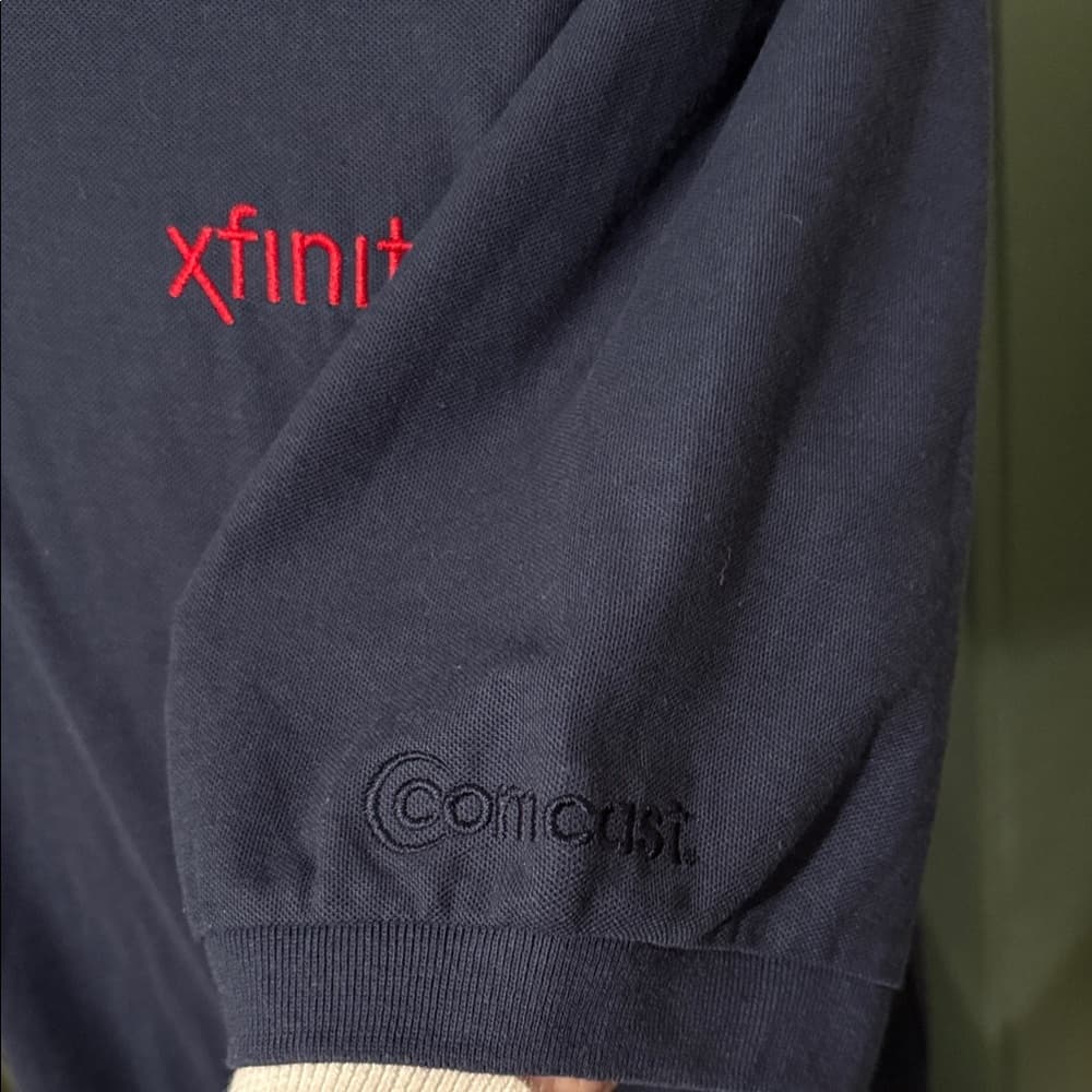 Port Authority Navy Polo with Red Accent