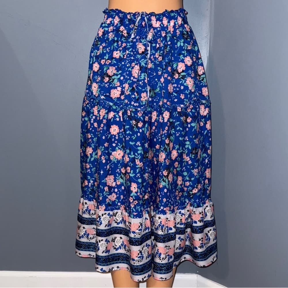 Merokeety Floral Boho Skirt - Size Medium