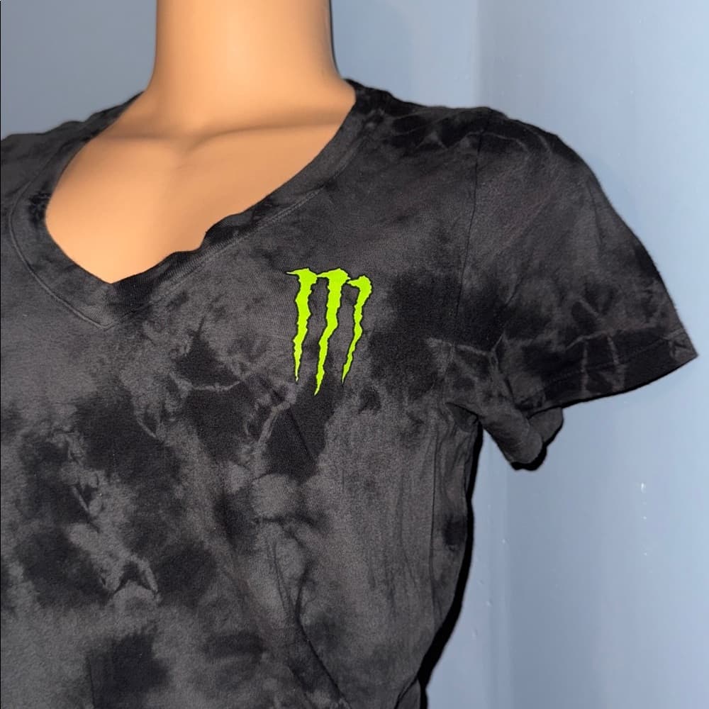 Monster Energy V-Neck Tie-Dye T-Shirt, Size XS