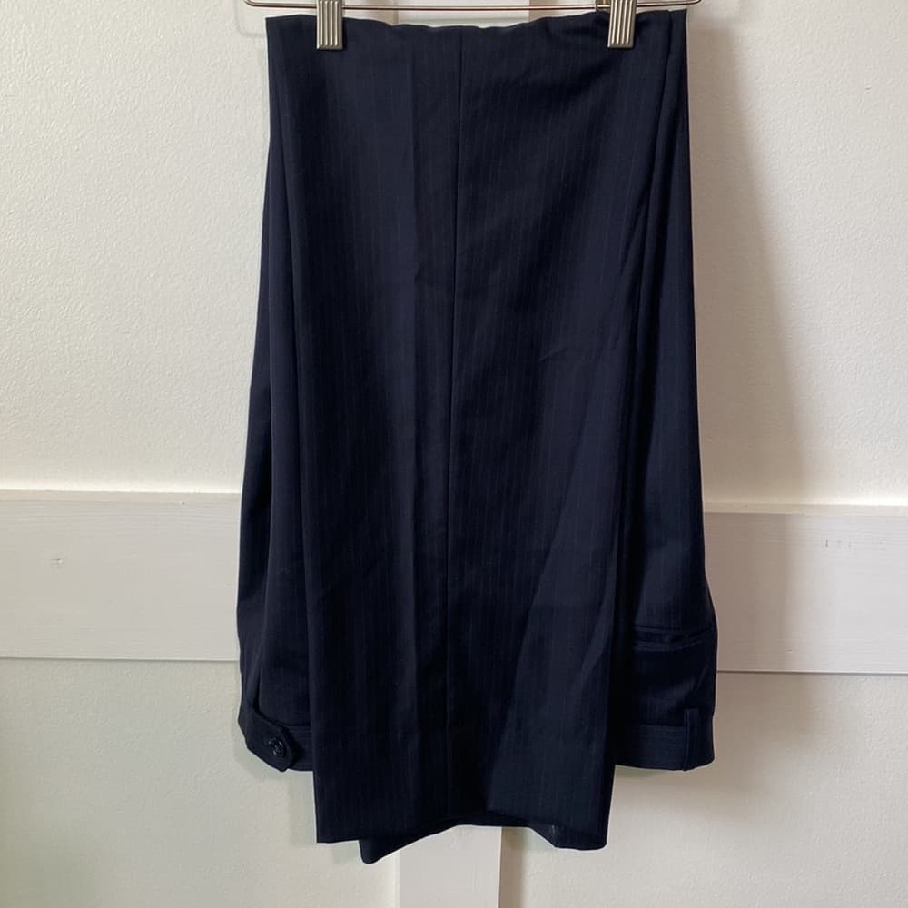 33 x 33 navy blue pin striped dress slacks