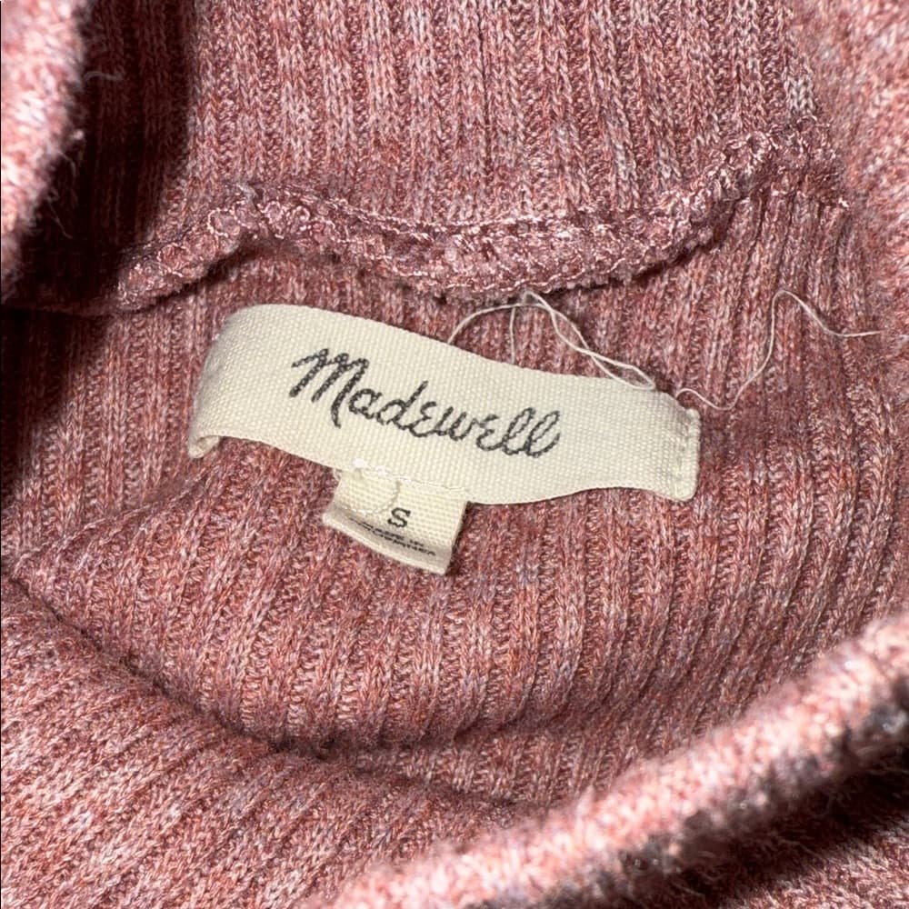 Madewell Pink Turtleneck Sweater