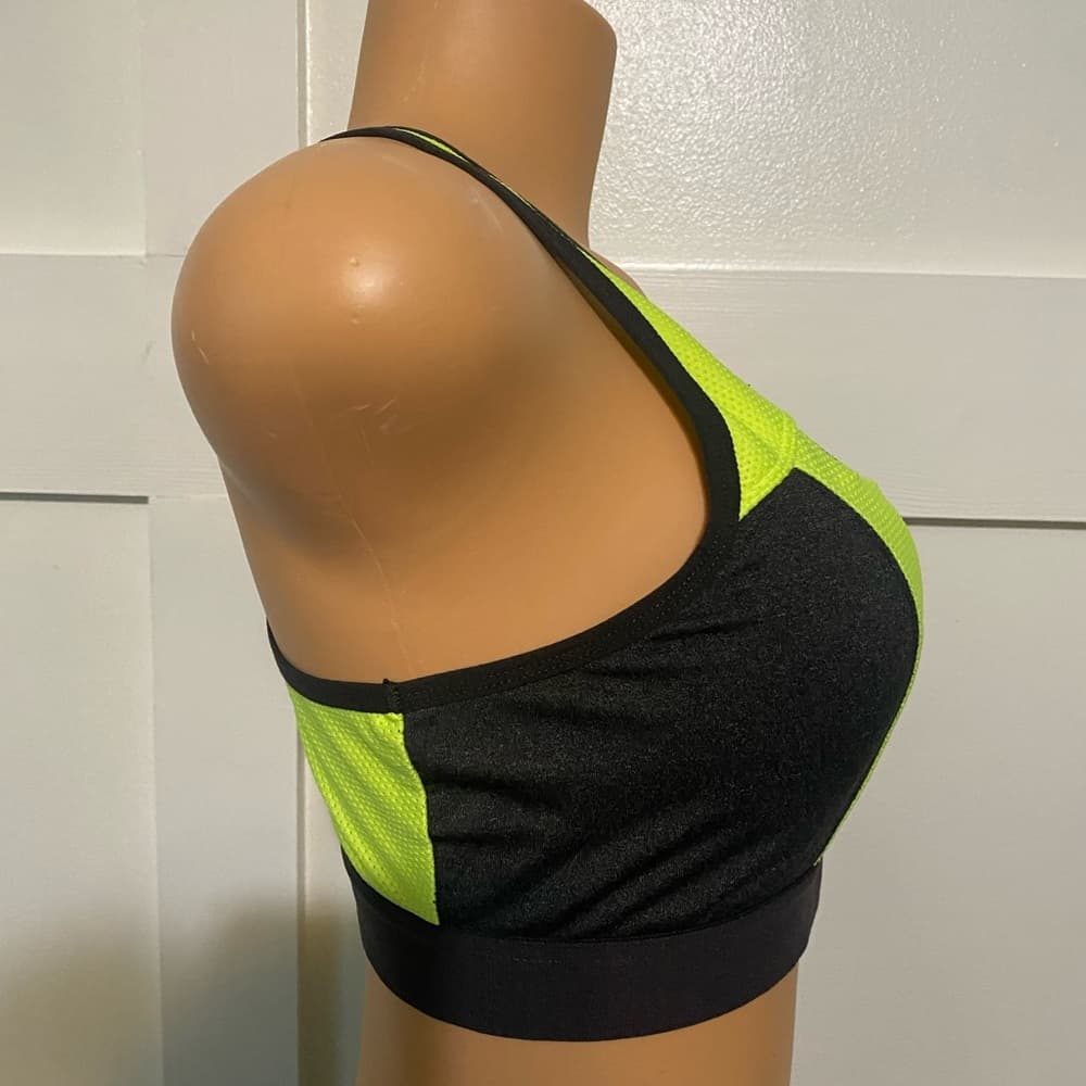 Neon Sports Bra Front Zip