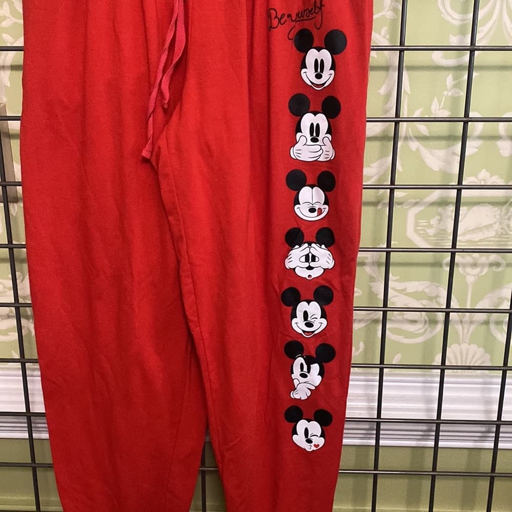 Red Disney Mickey Mouse joggers
