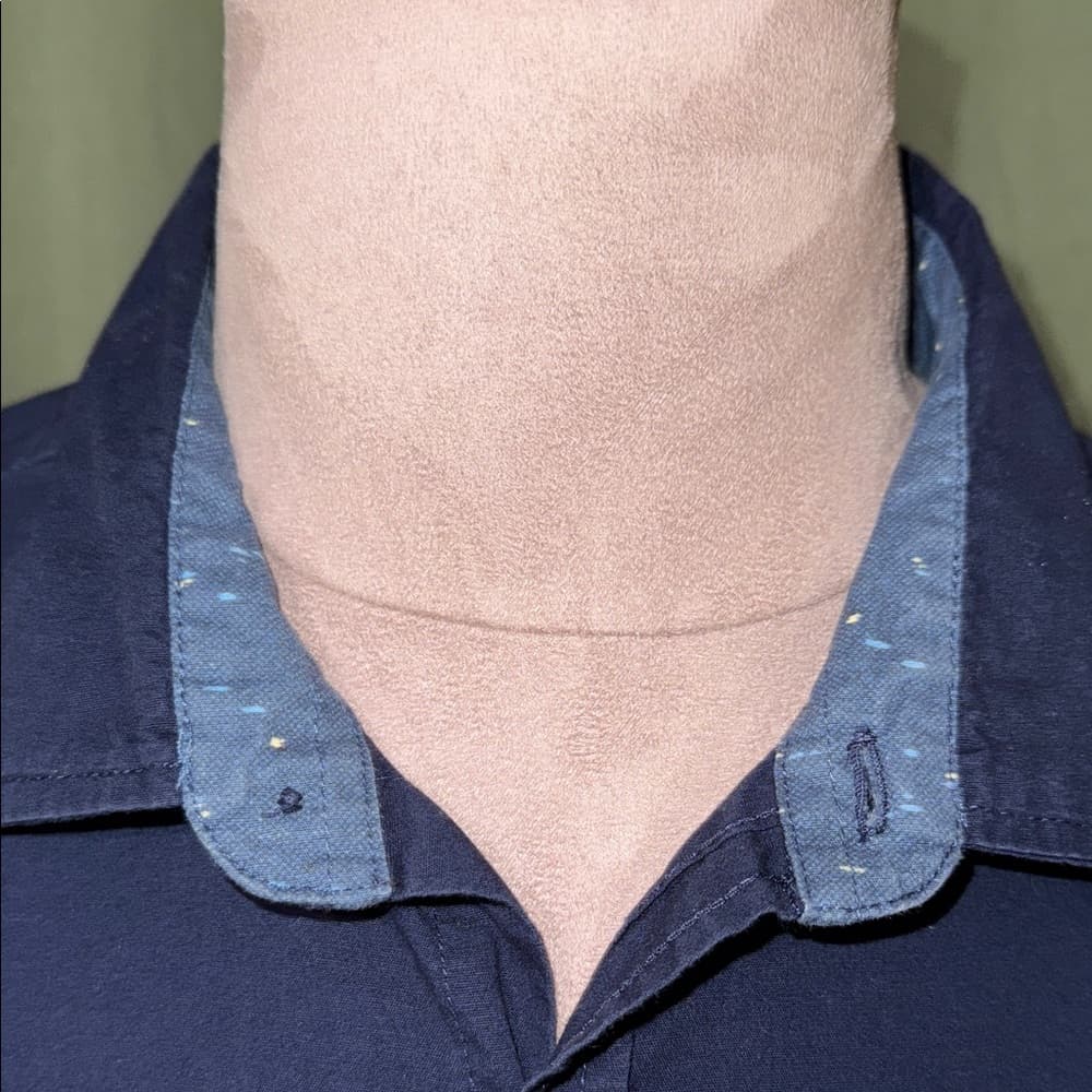 Men's Navy Blue Button Down Shirt