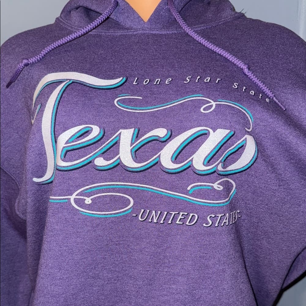 Gildan Purple Texas Hoodie - Size medium