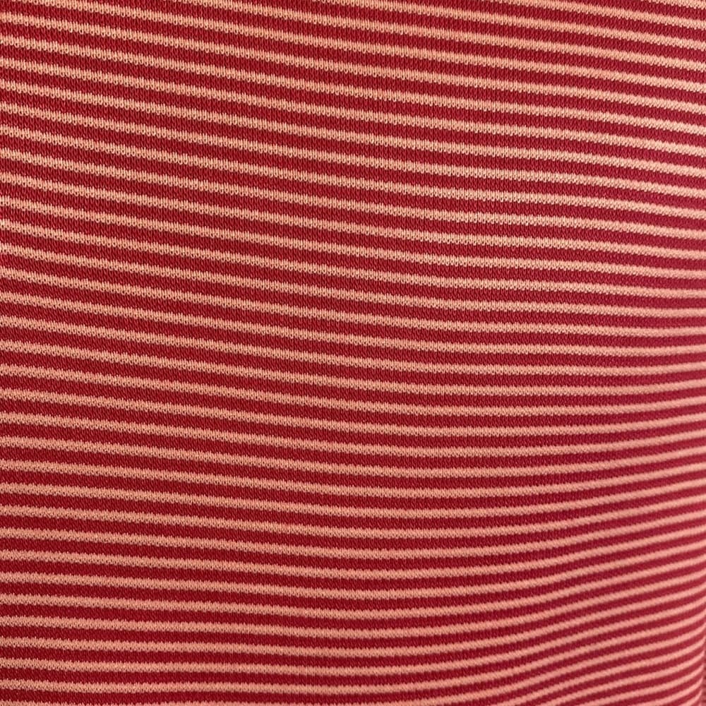 Red striped polo shirt