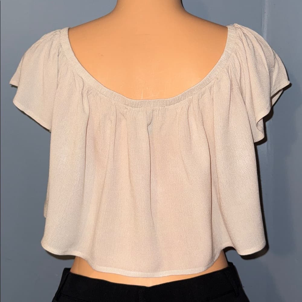 Forever 21 Button-Down Flutter Sleeve Top - Size Medium