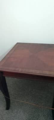 Brown Wood square End/Side Table 30 x 30 in, 33 in Tall