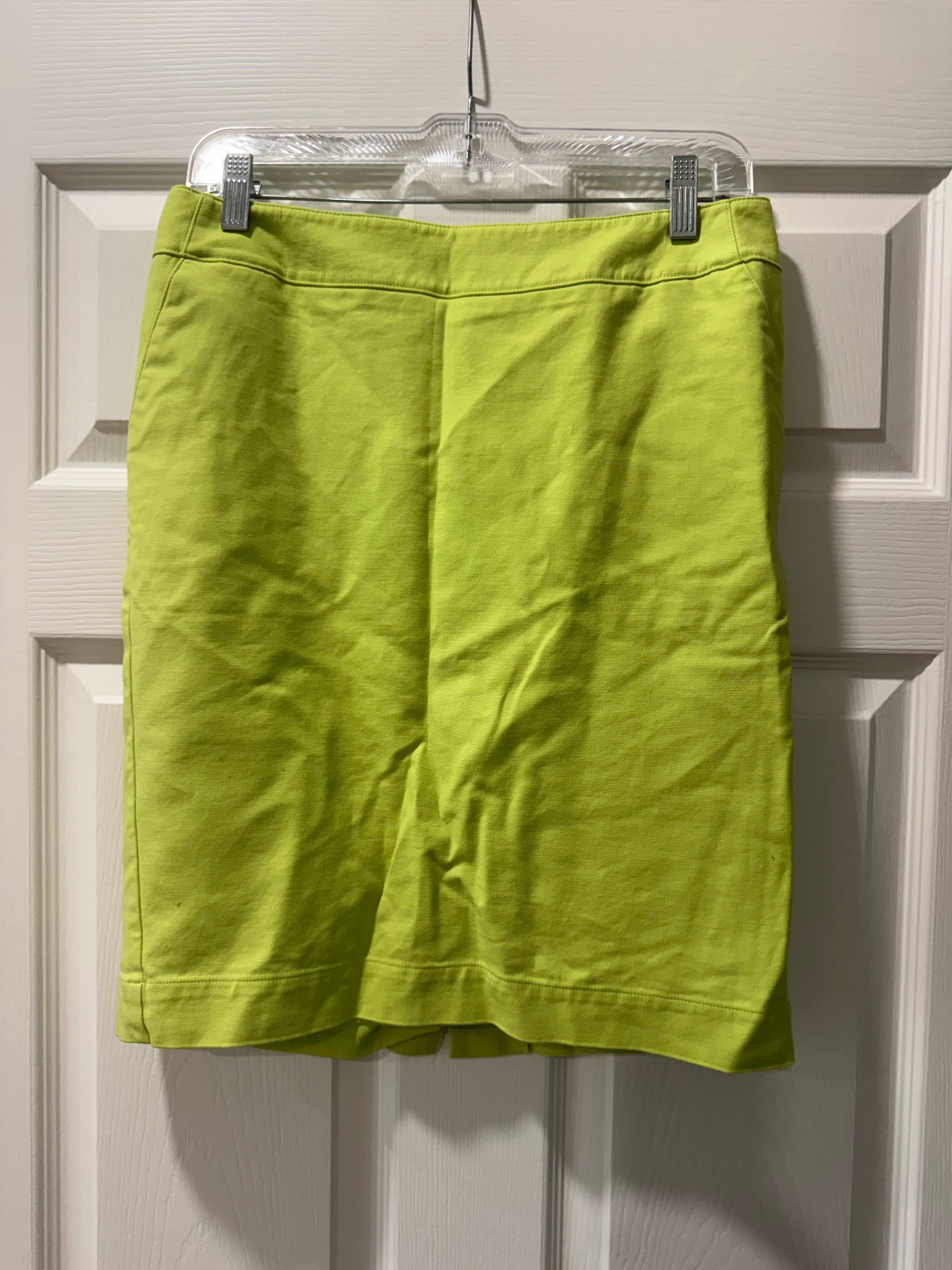 Merona Stretch Lime Green Skirt Size 6