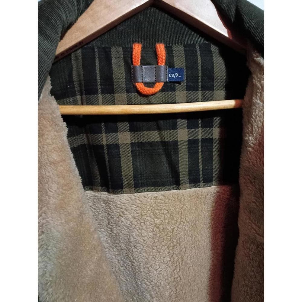 Men's Plaid Jacket with Sherpa Lining, Size XL
