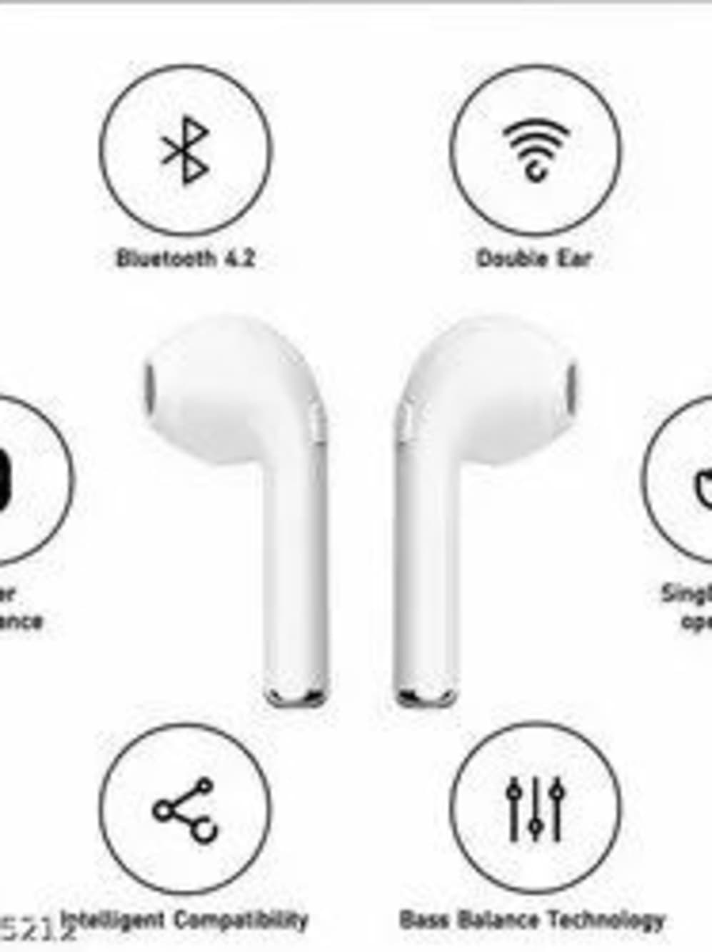 i7 TWS Twins True Wireless Earbuds - White
