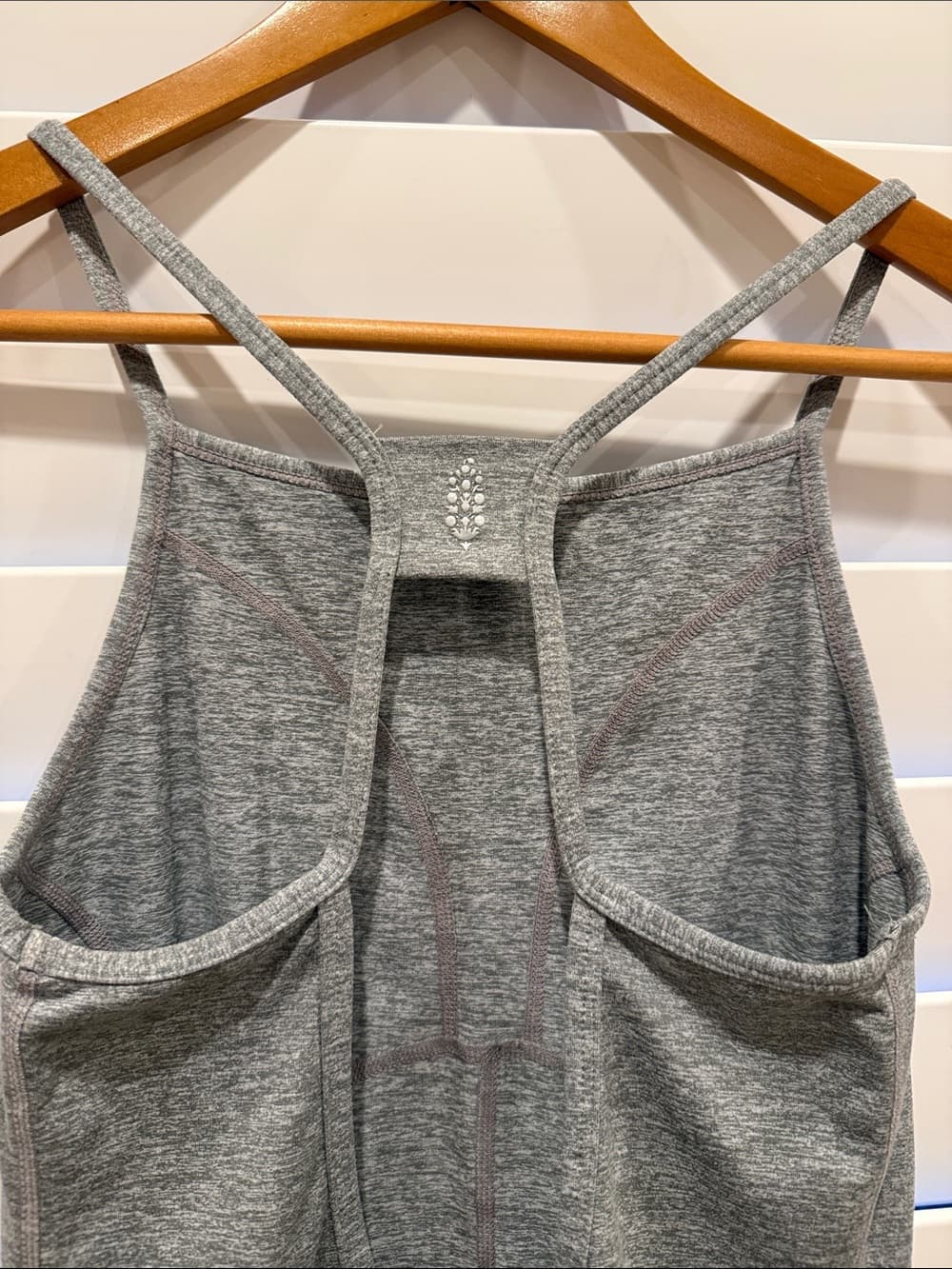 Free People Heather Gray Strappy Sleeveless Jumpsuit size m FP Movement