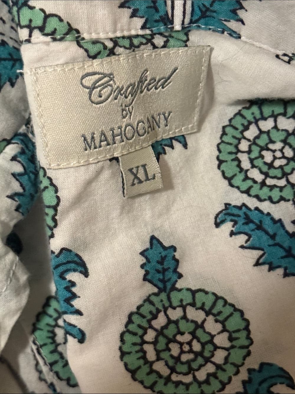 Mahogany White and Teal Floral Short Sleeve Pajama Set