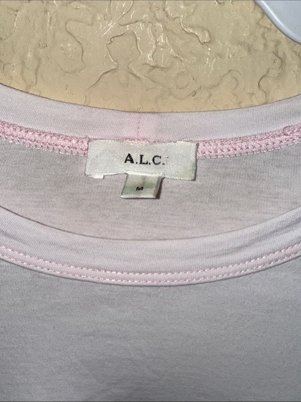A.L.C. Puff Sleeve Crewneck Tee in Pale Pink